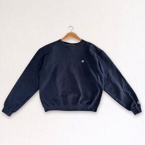 Champion Navy Blue Crewneck Sweatshirt Pullover Mens M